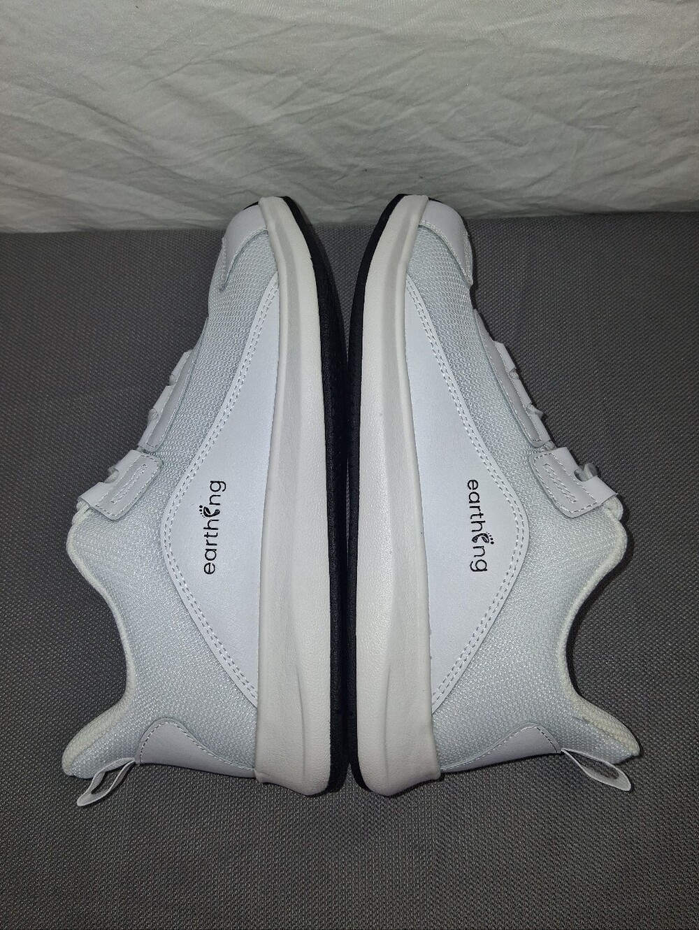 GroundingWell Earthing White Sneaker with Black Logo Accent - Picture 6 of 16